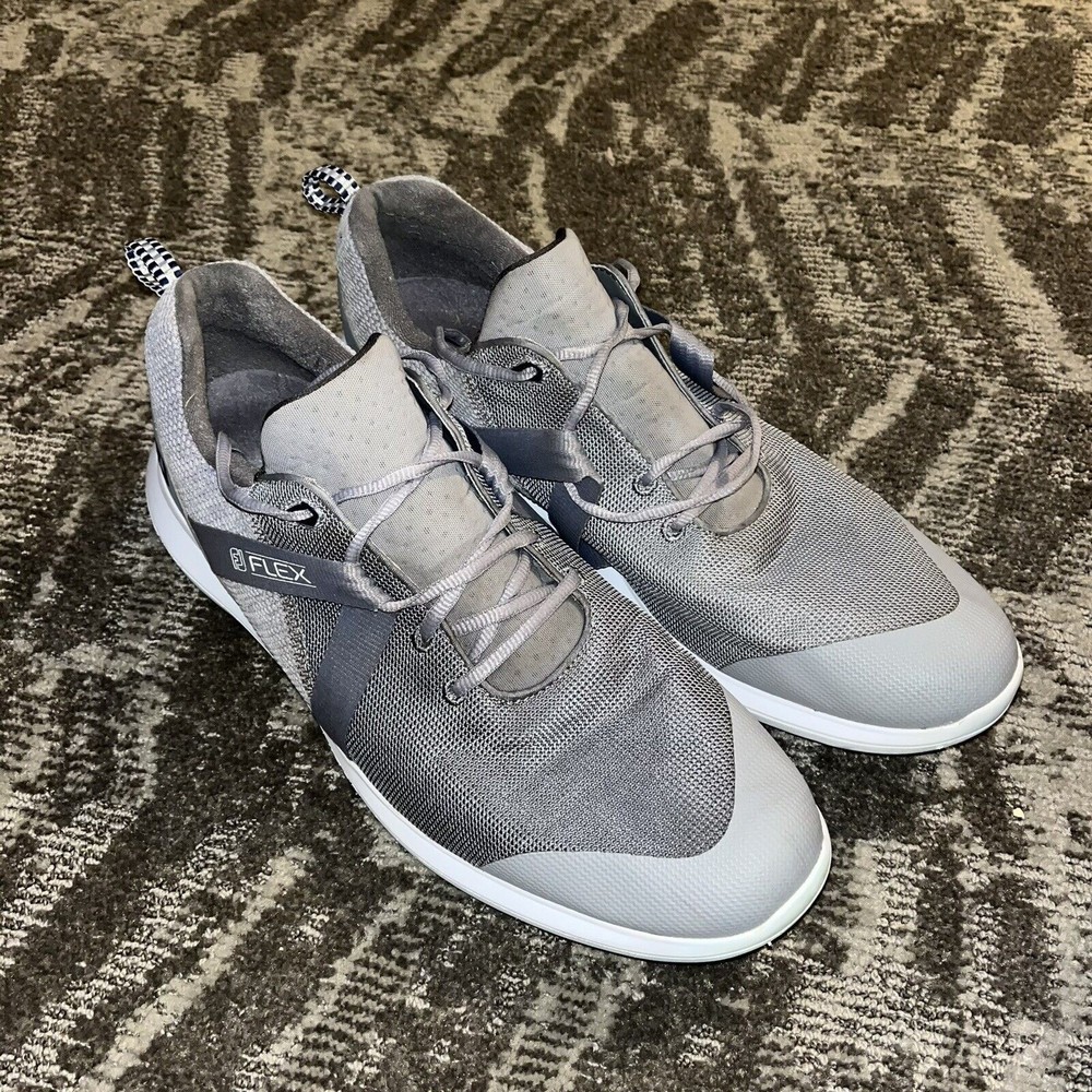 Footjoy Flex Mens Size US 15 M US Gray Spikeless Golf Shoes Sneakers 56106 EUC
